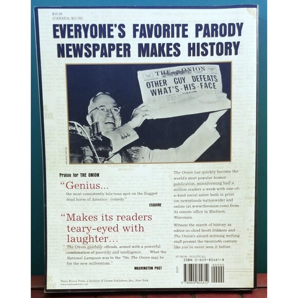 Our Dumb Century The Onion Presents 100 Years of Headlines from America - Picture 2 of 2